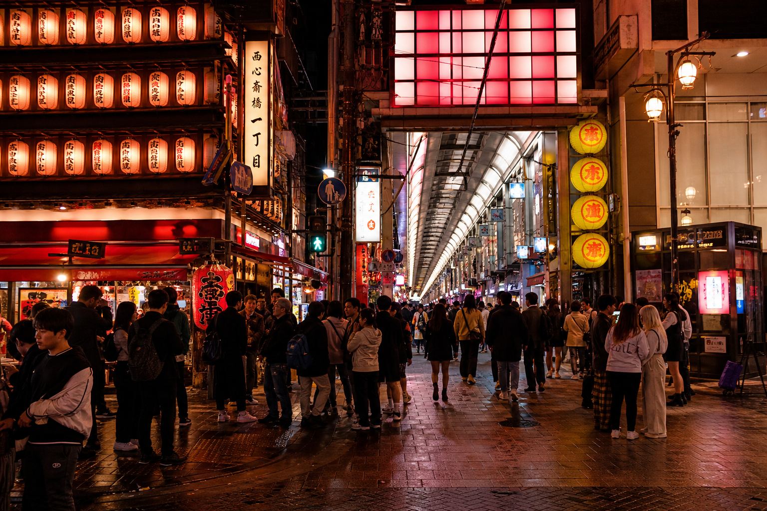 Re:Poker / GGPL 難波 周辺の夜景、ライブポーカーエリア